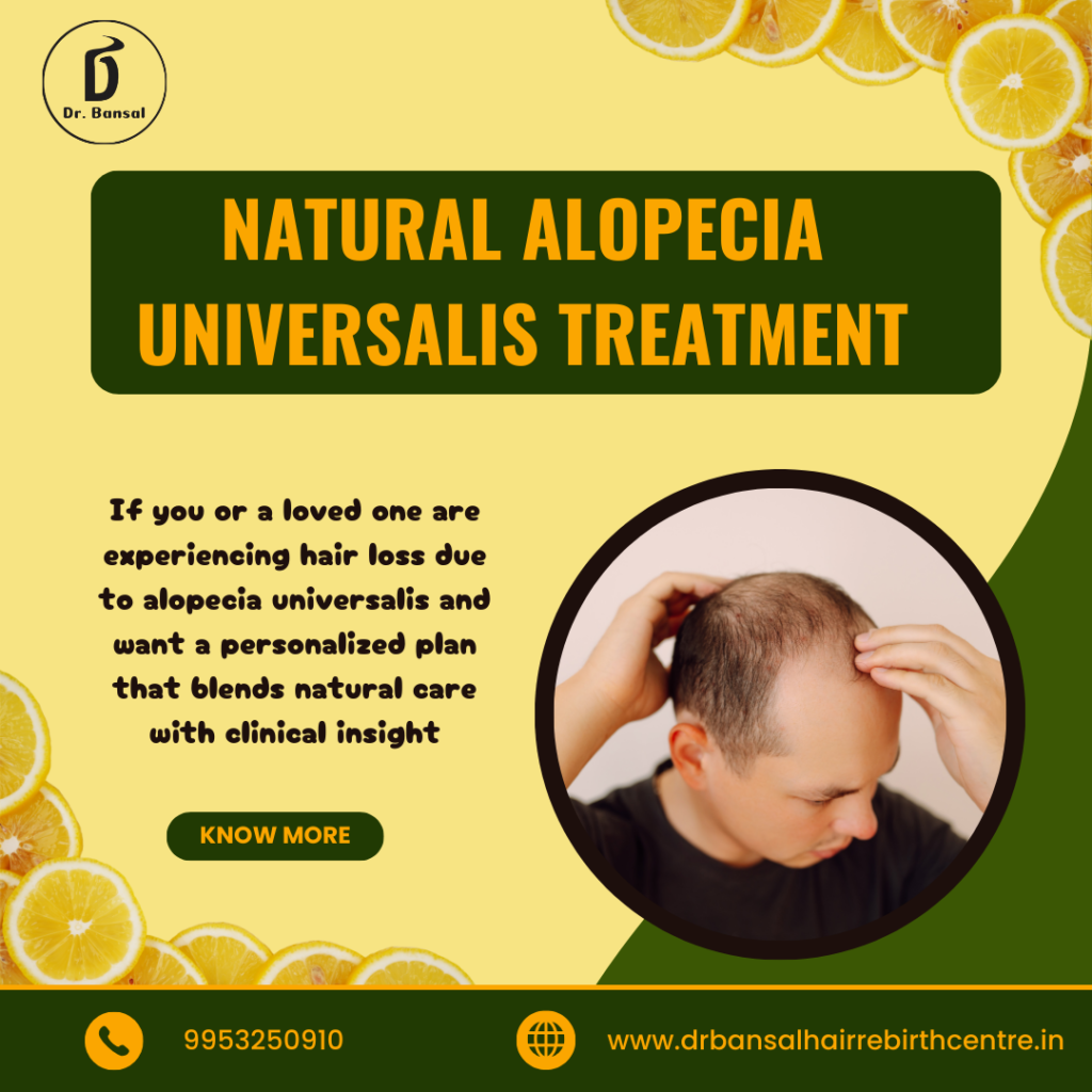 Natural alopecia universalis treatment