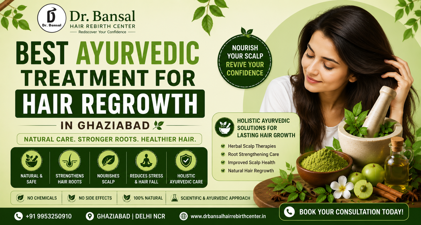 Best Ayurvedic Treatment for Hair Regrowth in Ghaziabad