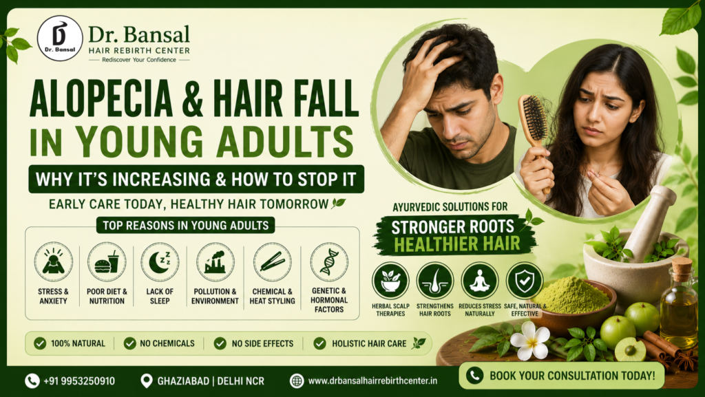 Alopecia and hair fall treatment for young adults at Dr. Bansal Hair Rebirth Center
