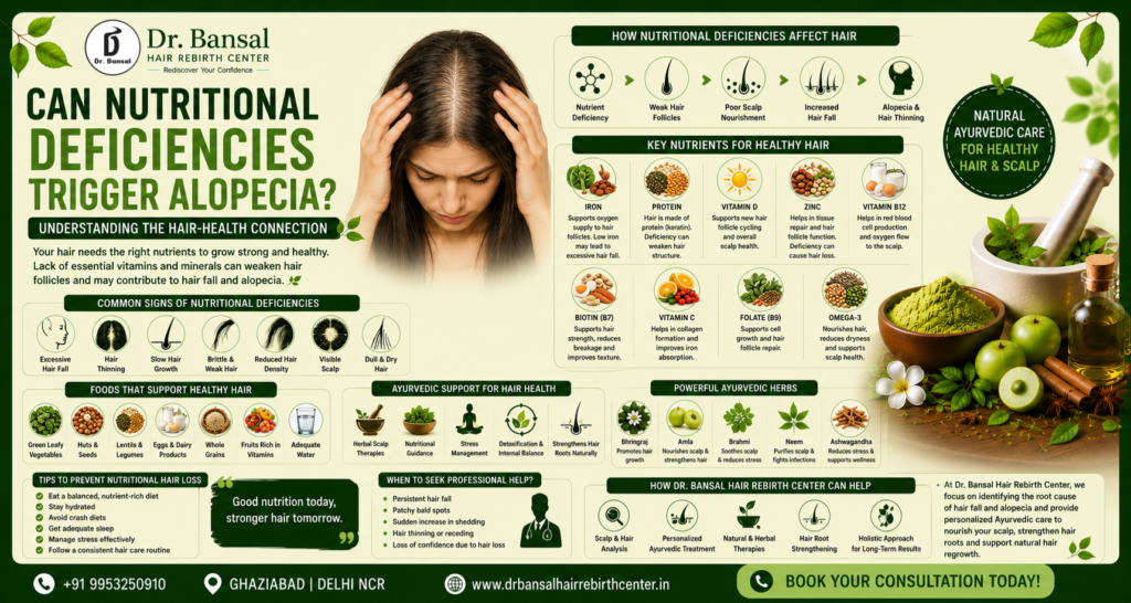 Nutritional deficiencies and alopecia