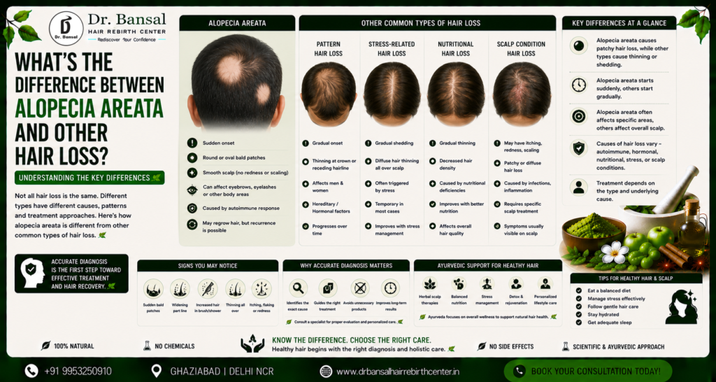 ALOPECIA AREATA VS OTHER TYPES OF HAIR LOSS