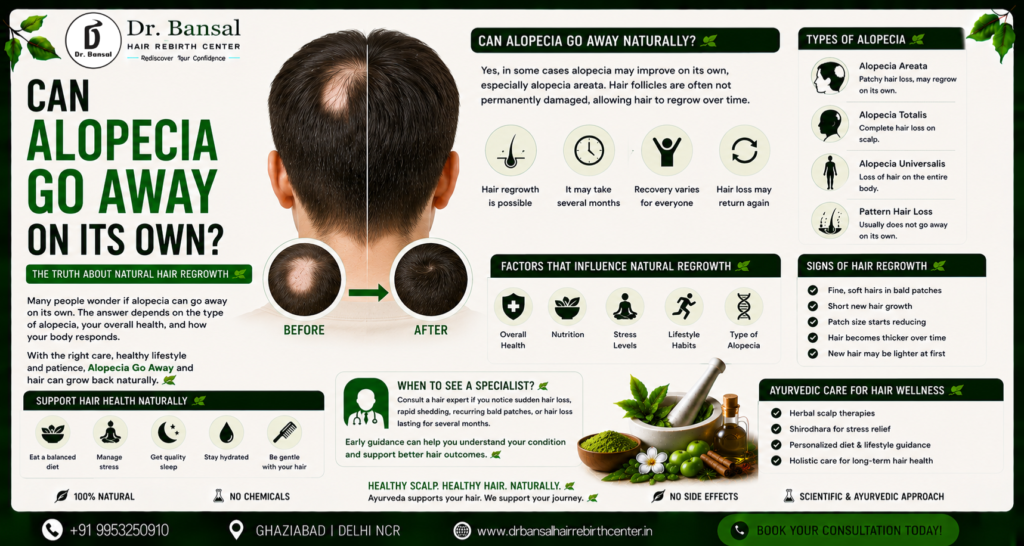 CAN ALOPECIA GO AWAY ON ITS OWN?