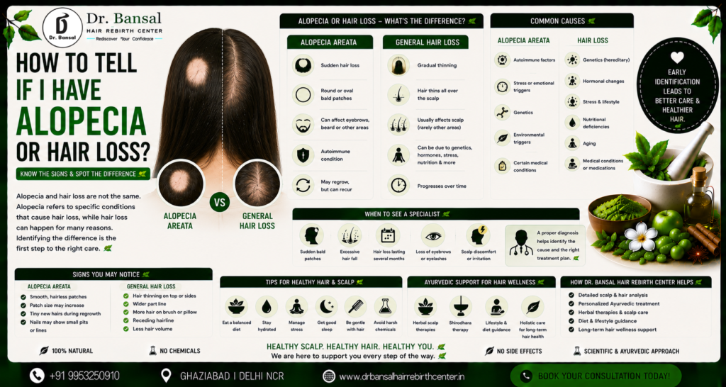 HOW TO TELL IF I HAVE ALOPECIA OR HAIR LOSS?