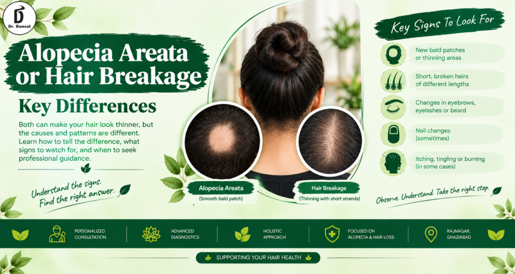 Alopecia Areata or Hair Breakage